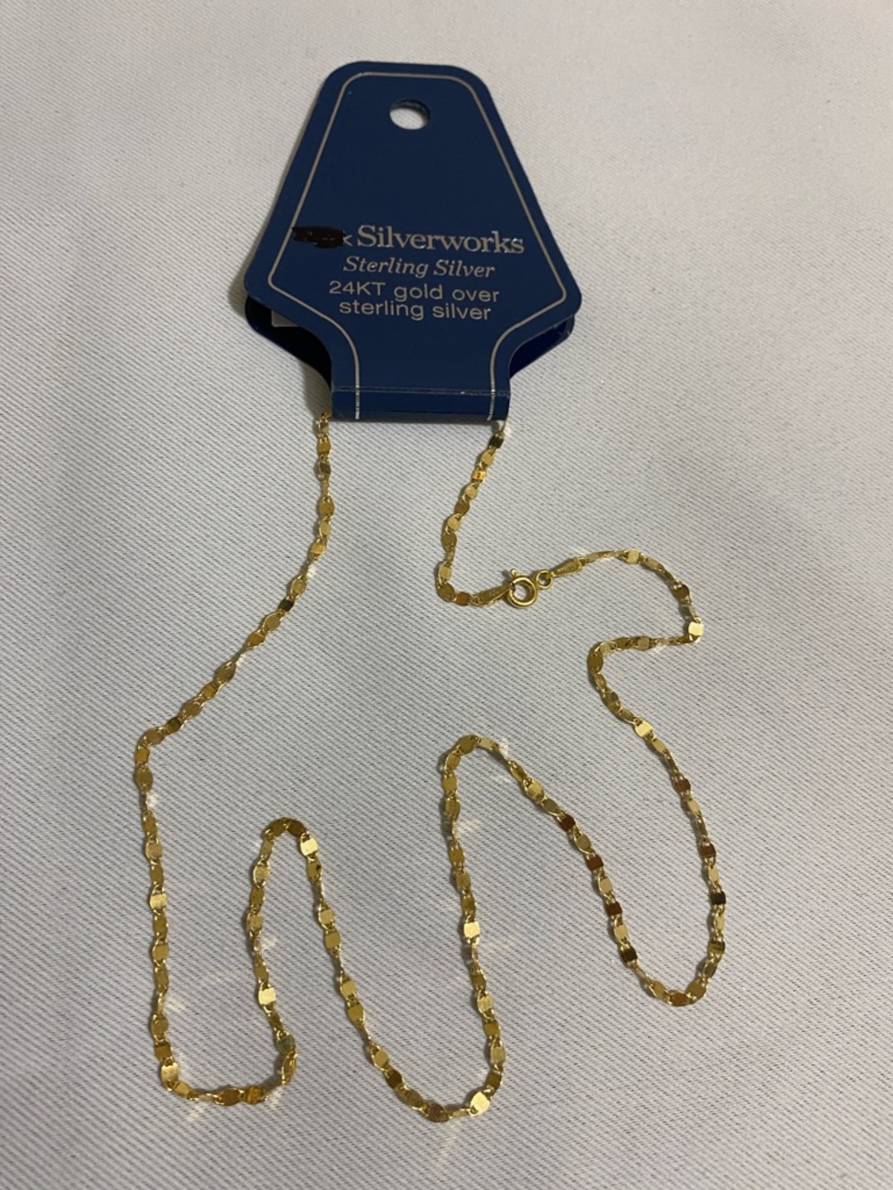 20" BELK Silverworks 24kt Gold Over Sterling Silver Chain Necklace